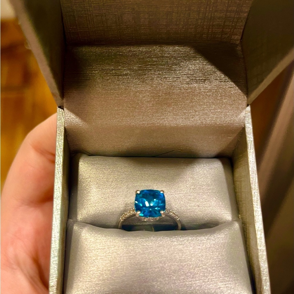 Vibrant London Blue Topaz Ring